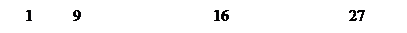 �������:     1          9                                 16                              27      