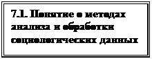 �������: 7.1. ������� � ������� ������� � ��������� ��������������� ������